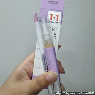 1+2 뷰젤 매직케어 손톱영양제+스톤푸셔+코인타올 셀프 네일케어 — 3.5점을 준 리뷰어가 2022년 10월 올린 사용 사진