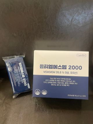 바른비타민 옵티엠에스엠2000 1박스 60포 관절 연골 복합건강기능식품 — 5점을 준 리뷰어가 2021년 6월 올린 사용 사진