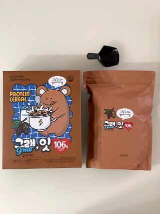 바디랩 체중조절용 프로틴시리얼 그래잇 — 4.5점을 준 리뷰어가 2022년 4월 올린 사용 사진