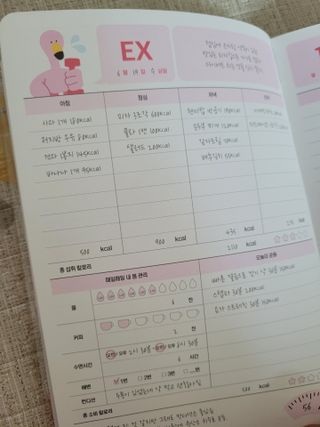 리훈 하밍이와 함께하는 숨은라인찾기 다이어트 플래너 — 5점을 준 리뷰어가 2021년 4월 올린 사용 사진