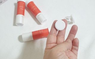 [슬림드랍 석류맛] 건기식 다이어트 보조제 겸 비타민 — 5점을 준 리뷰어가 2022년 1월 올린 사용 사진
