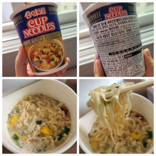 NISSIN 닛신 컵누들  4종 - 씨푸드오리지날, 씨푸드 스파이시, 씨푸드 커리, 씨푸드 XO소스 — 5점을 준 리뷰어가 2022년 4월 올린 사용 사진