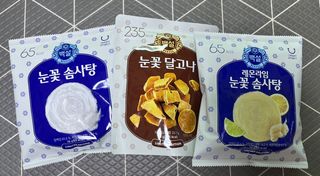딜라이트 프로젝트  달콤한 눈꽃 간식세트( 눈꽃 솜사탕 / 레몬라임 솜사탕 / 달고나 총 7EA+스마트톡 증정) — 5점을 준 리뷰어가 2022년 5월 올린 사용 사진