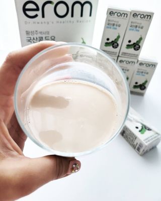 이롬 erom 황성주박사의 국산콩 두유 검은콩 고칼슘 — 5점을 준 리뷰어가 2020년 12월 올린 사용 사진