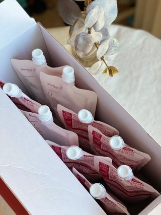 12월 15일 출시, 건강기능식품 브랜드 본리브 나 다운 시작 제품 3종 — 5점을 준 리뷰어가 2021년 1월 올린 사용 사진