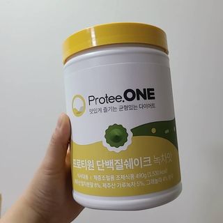 프로티원 단백질쉐이크 녹차맛 2주분 1통+보틀 — 5점을 준 리뷰어가 2021년 4월 올린 사용 사진