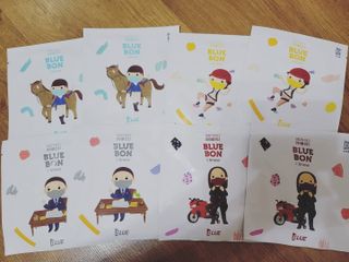 [블루 본 아이노우] 유아용 컬러마스크 40 PCS SET 2중 택 1 — 5점을 준 리뷰어가 2021년 4월 올린 사용 사진