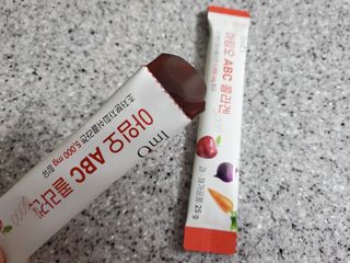 아임오 풋사과 식이섬유 밸런스 젤리 14포 — 5점을 준 리뷰어가 2021년 6월 올린 사용 사진