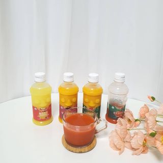탐라원 제주의 맛, 몬딱주스 4종세트 - 한라봉몬딱주스, 천혜향몬딱주스, 청귤에이드, 당근몬딱주스 — 5점을 준 리뷰어가 2021년 8월 올린 사용 사진