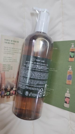 와프랩 운동하는 여성을 위한 더블유 미세먼지 세정 약산성 천연유래 샴푸 — 4점을 준 리뷰어가 2022년 3월 올린 사용 사진