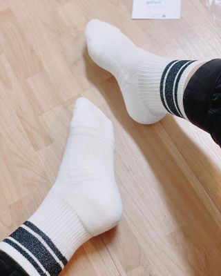 [사이즈가 있는 양말 필로이] 여자 골프 스포츠 중목 양말 2족 세트【 S, M, L 】3가지 사이즈 — 5점을 준 리뷰어가 2022년 9월 올린 사용 사진