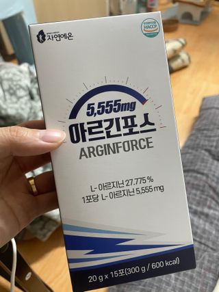 자연에온 아르긴포스 L-아르기닌 5555mg 스틱 15개입 1박스 — 4점을 준 리뷰어가 2021년 4월 올린 사용 사진