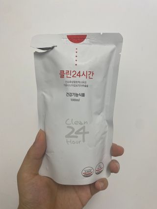 클린24시간 1BOX(5포) + 전용보틀(500ml) — 5점을 준 리뷰어가 2023년 7월 올린 사용 사진