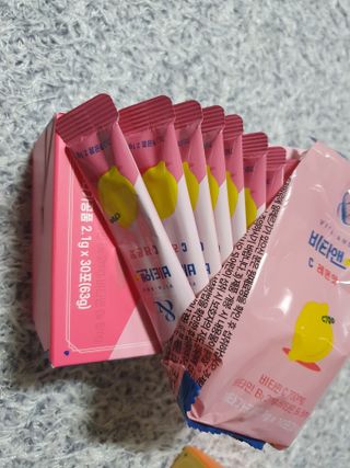 비타앤C 레몬맛, 망고맛 — 5점을 준 리뷰어가 2021년 4월 올린 사용 사진
