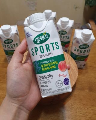 셀렉스스포츠 셀렉스 스포츠 웨이 프로틴 복숭아_ 330ml x 12팩 — 5점을 준 리뷰어가 2021년 3월 올린 사용 사진