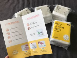 디어엘로디 프리미엄 유기농 베이비 솜티슈 40매 3 + 1 PACK — 5점을 준 리뷰어가 2021년 2월 올린 사용 사진