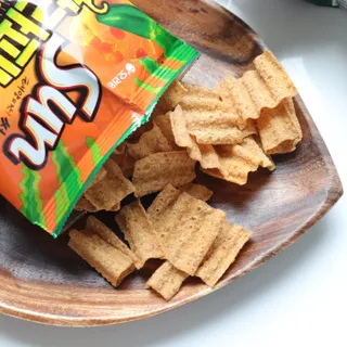 강렬한 태양의 맛 썬의 신제품, 썬 할라피뇨체다 — 5점을 준 리뷰어가 2022년 6월 올린 사용 사진
