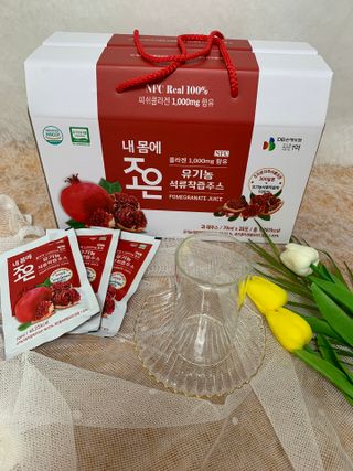 농업회사법인조은 유기농 석류 NFC 착즙주스 70ml 30포 — 5점을 준 리뷰어가 2021년 10월 올린 사용 사진