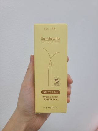 스킨큐어 산다화 유기농 레몬썬크림 — 5점을 준 리뷰어가 2022년 4월 올린 사용 사진