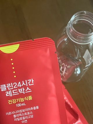 클린24시간 레드박스 1BOX(5포) + 전용보틀(500ml) — 5점을 준 리뷰어가 2024년 3월 올린 사용 사진