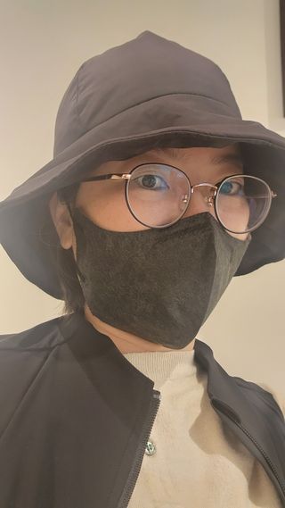 케이퓨리 귀편한 숨쉬기편한 새부리형 항균 구리마스크 대형 — 5점을 준 리뷰어가 2022년 11월 올린 사용 사진
