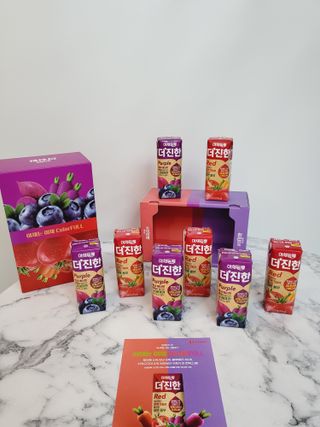 [롯데칠성] 야채듬뿍 더'진한 [롯데칠성] 야채는 이제 COLORFULL! 야채듬뿍  더 진한 레드 4개 +퍼플 4개 (총 8개) — 5점을 준 리뷰어가 2023년 6월 올린 사용 사진