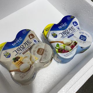 매일바이오 그릭요거트 오리지널 플레인 4개, 로스터리 커피믹스 4개 — 4점을 준 리뷰어가 2021년 12월 올린 사용 사진