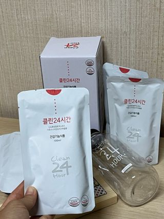 클린24시간 1BOX(5포) + 전용보틀(500ml) — 5점을 준 리뷰어가 2022년 7월 올린 사용 사진