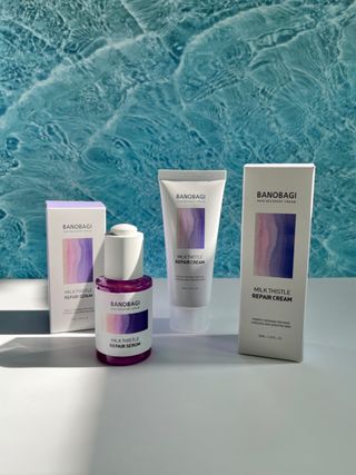 바노바기 코스메틱 바노바기 밀크 씨슬 리페어 세럼 30ml & 크림 50ml — 5점을 준 리뷰어가 2024년 5월 올린 사용 사진