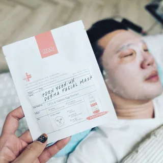 쿠피 피디알엔 연어 더마 페이셜 마스크 — 5점을 준 리뷰어가 2021년 11월 올린 사용 사진