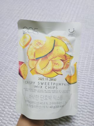 딜라이트 프로젝트 원물칩 2종 6ea(비트 믹스칩, 단호박 믹스칩) — 5점을 준 리뷰어가 2022년 4월 올린 사용 사진