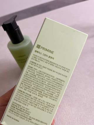 프리마인 메이크업과 들뜨는 각질까지 한방에 깐달걀로! 순하기까지한 셀베이스 그린티클렌저(200ml) — 5점을 준 리뷰어가 2023년 4월 올린 사용 사진