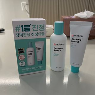 리더스코스메틱 리더스 카밍 바이오틱스 #1등 진정 기획세트 [에센스 워터150ml + 크림 마스크80ml] — 5점을 준 리뷰어가 2022년 9월 올린 사용 사진