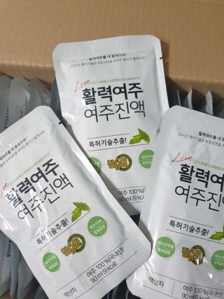 참유원 특허제조 활력 여주진액 여주즙 50포 — 5점을 준 리뷰어가 2022년 1월 올린 사용 사진