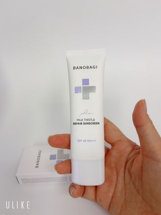 바노바기 코스메틱 바노바기 밀크씨슬 리페어 시카 선스크린 플러스 50ml — 5점을 준 리뷰어가 2023년 1월 올린 사용 사진