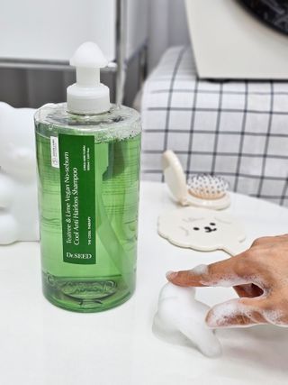 닥터시드 티트리 앤 라임 비건 지성케어 쿨 탈모 샴푸 (1000ml) — 5점을 준 리뷰어가 2024년 4월 올린 사용 사진