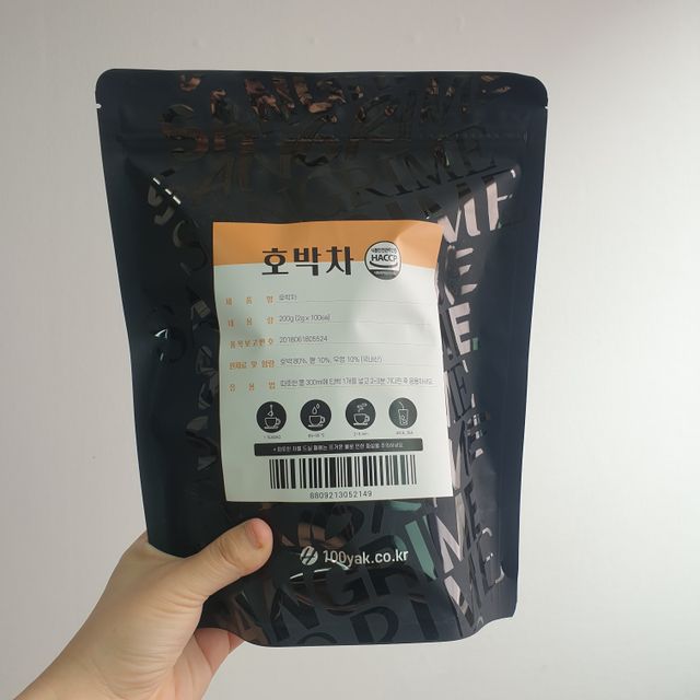 산그리메 국내산 호박차 100티백 대용량 삼각티백차 리뷰 사진
