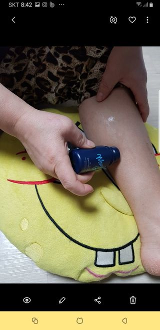 [바록스] 류현진 올인원 바디릴렉싱 몬스터겔 50ml — 5점을 준 리뷰어가 2021년 4월 올린 사용 사진