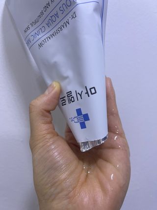 닥터마시멜로 닥터마스멜로 마블러스 아쿠아 클리닉 마스크 — 3.5점을 준 리뷰어가 2021년 6월 올린 사용 사진