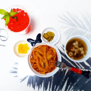 [푸딩팩토리] 요즘누들떡볶이540g + 매콤누들떡볶이 470g — 5점을 준 리뷰어가 2022년 10월 올린 사용 사진