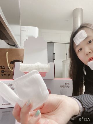 소미썸 실키 화장솜 — 4점을 준 리뷰어가 2022년 3월 올린 사용 사진