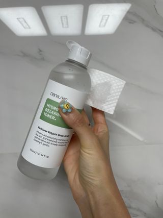 나나스킨 하이드로릴렉싱토너 — 5점을 준 리뷰어가 2021년 5월 올린 사용 사진