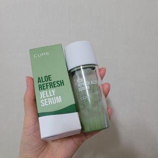 김정문알로에 큐어 큐어 알로에 리프레쉬 젤리 세럼, 큐어 알로에 하이드로 젤리 크림 — 5점을 준 리뷰어가 2021년 4월 올린 사용 사진