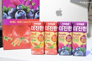 [롯데칠성] 야채듬뿍 더'진한 [롯데칠성] 야채는 이제 COLORFULL! 야채듬뿍  더 진한 레드 4개 +퍼플 4개 (총 8개) — 4점을 준 리뷰어가 2023년 6월 올린 사용 사진