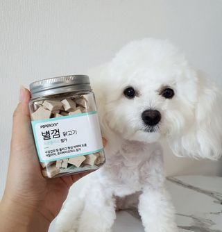 페페로니 자기전에 먹는 저알러지 껌 세트 치킨+오리 — 5점을 준 리뷰어가 2021년 7월 올린 사용 사진