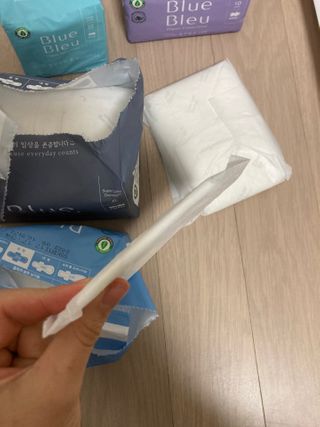 블루블루 유기농 순면 커버 생리대 — 5점을 준 리뷰어가 2021년 1월 올린 사용 사진