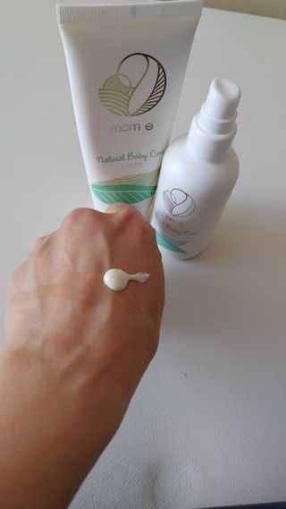 mom e 맘이 내추럴 베이비 케어 크림+바디오일 — 4점을 준 리뷰어가 2021년 1월 올린 사용 사진