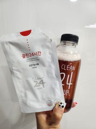 클린24시간 1BOX(5포) + 전용보틀(500ml) — 5점을 준 리뷰어가 2023년 7월 올린 사용 사진
