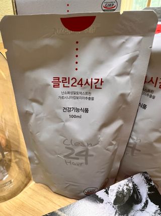 클린24시간 1BOX(5포) + 전용보틀(500ml) — 5점을 준 리뷰어가 2023년 2월 올린 사용 사진