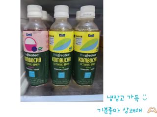 더그레잇티 콤부차 [매일유업] 더그레잇티 44kcal 콤부차 300ml *12개입 (오리지널 6개+베리리치 6개) — 5점을 준 리뷰어가 2023년 8월 올린 사용 사진